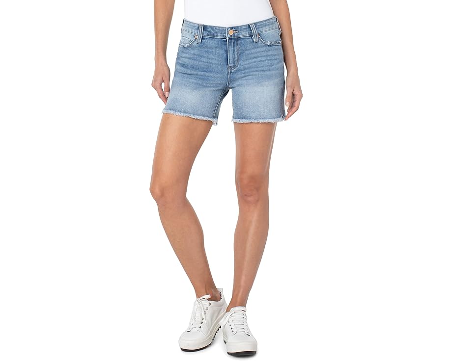 ショーツ ハーフパンツ ロサンゼルス レディース 【 LIVERPOOL LOS ANGELES VICKIE FRAY HEM SHORTS IN WATTS / 】 ブーツ