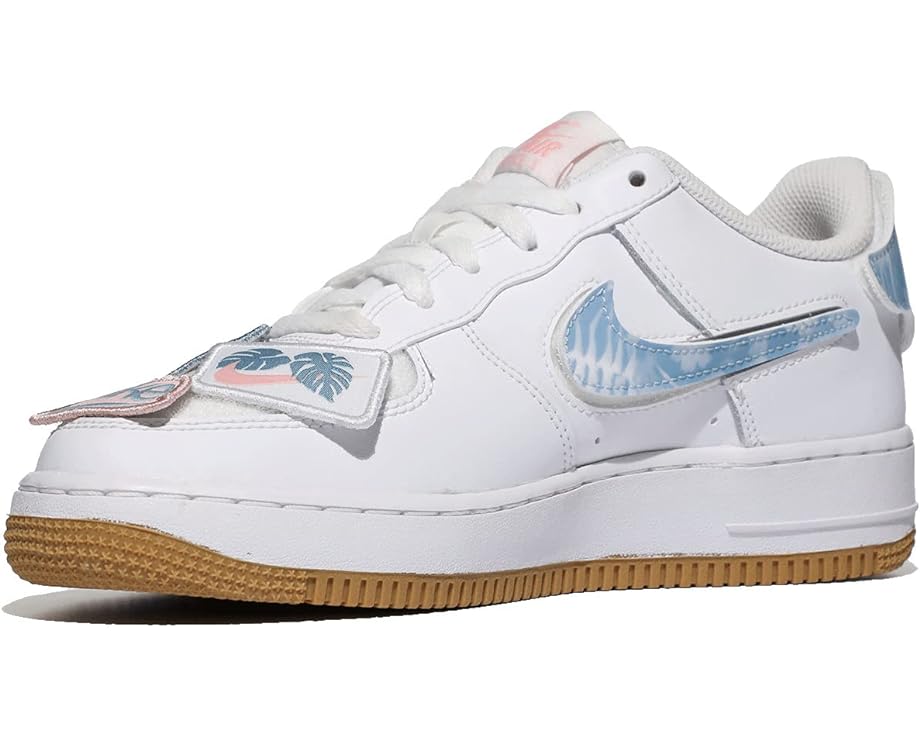 ナイキ 白色 ホワイト 青色 ブルー エアフォース ジュニア キッズ 【 NIKE KIDS AIR FORCE 1/1 / WHITE BOARDER BLUE BLEACHED 】 ベビー マタニティ スニーカー