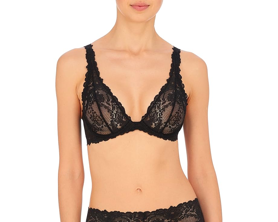 ナトリ 黒色 ブラック レディース 【 NATORI HEAVENLY CONVERTIBLE PLUNGE UNDERWIRE / BLACK 】 インナー 下着 ナイトウエア