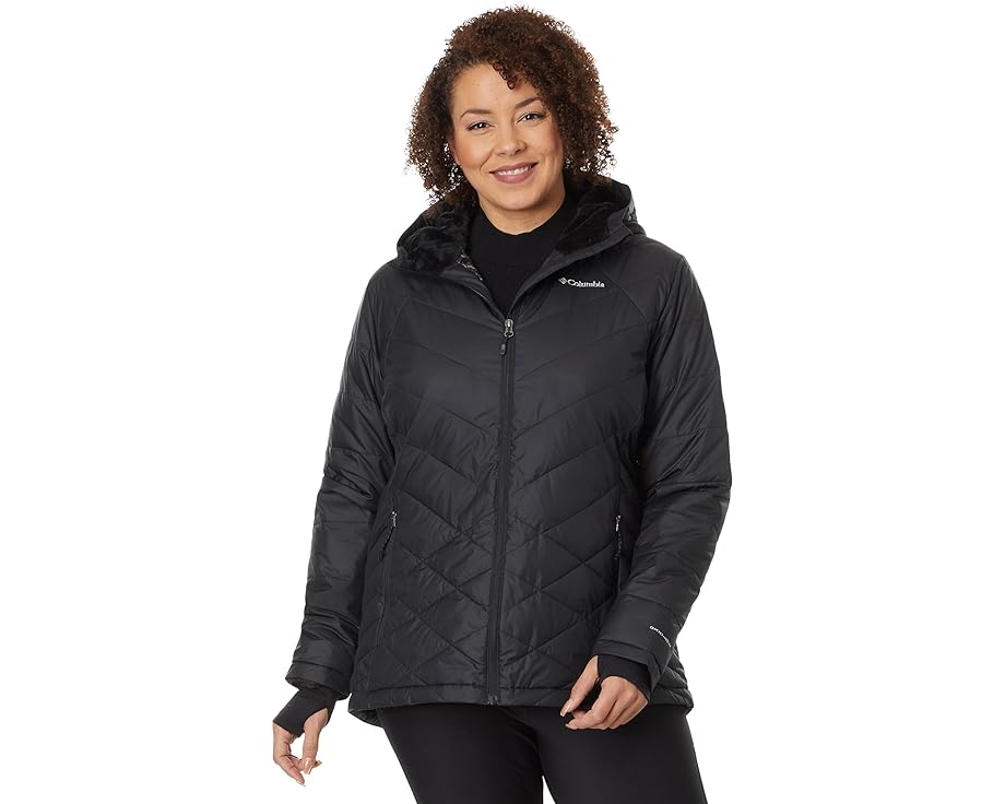 RrA t[ht WPbg F ubN t[htWPbg fB[X y COLUMBIA PLUS SIZE HEAVENLY HOODED JACKET / BLACK z