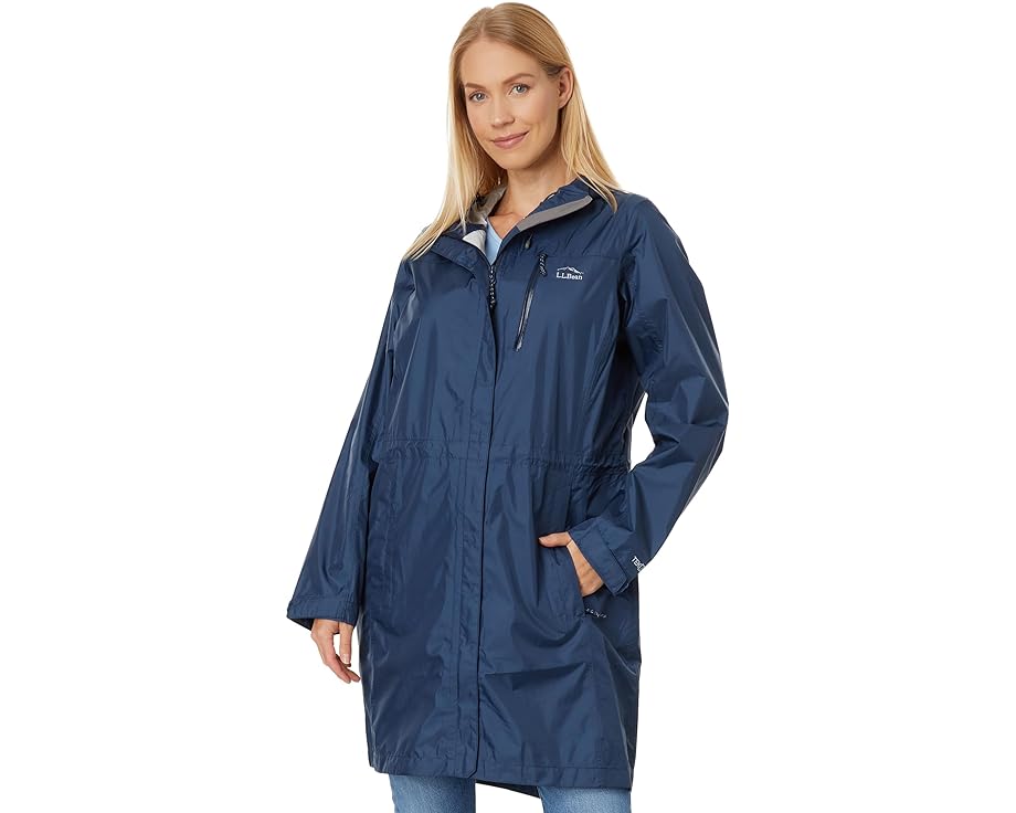 【小さめ】 レインコート 紺色 ネイビー L.L.BEAN レディース 【 PETITE TRAIL MODEL RAINCOAT / NAUTICAL NAVY 】
