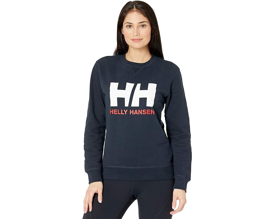 ヘリーハンセン ロゴ クルー スウェット 紺色 ネイビー スウェットトレーナー レディース 【 HELLY HANSEN HH LOGO CREW SWEAT / NAVY 】 レディースファッション トップス