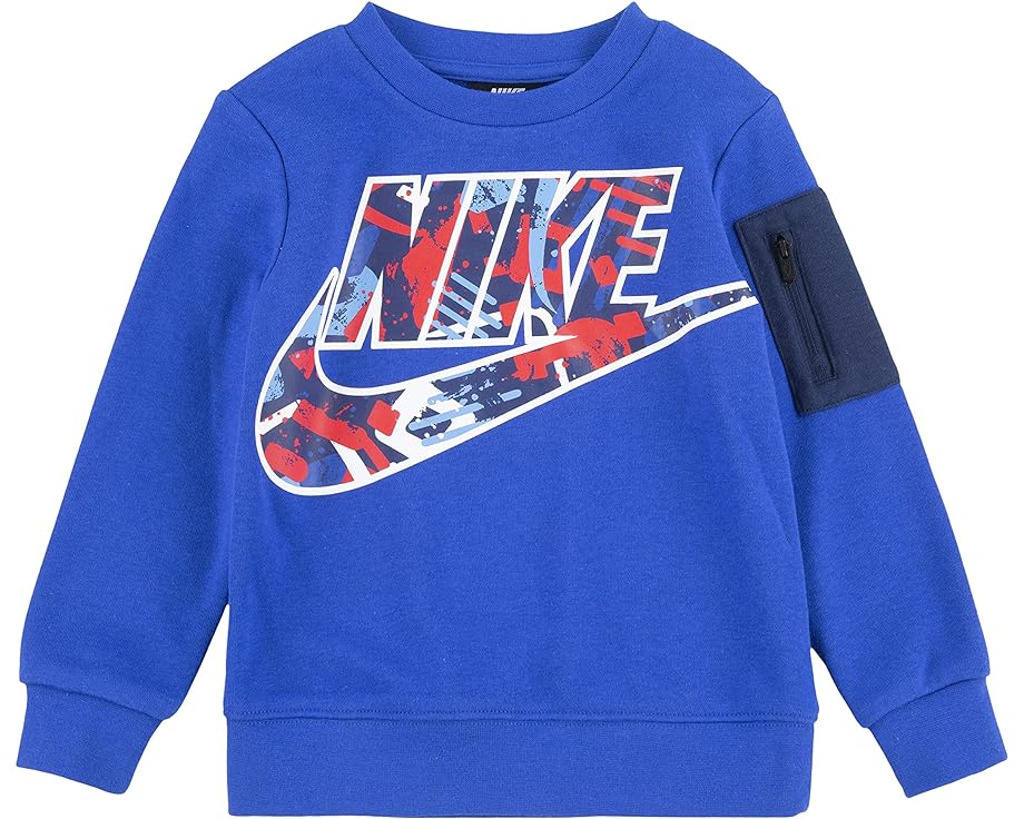 ナイキ クルー スウェットシャツ トレーナー ゲーム ゲームロイヤル 青 ブルー ジュニア キッズ 【 NIKE KIDS THRILL CREW NECK SWEATSHIRT / GAME ROYAL 】 ベビー マタニティ トップス