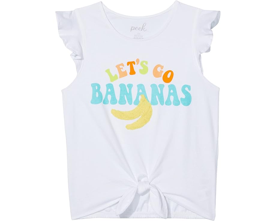 ピーク 白色 ホワイト LET'S ジュニア キッズ 【 PEEK GO BANANAS TOP / WHITE 】 ベビー マタニティ トップス Tシャツ カットソー