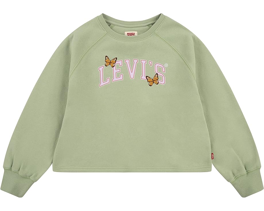 クルー スウェットシャツ トレーナー LEVI'S® ジュニア キッズ 【 LEVI'S® KIDS HIGH-RISE CREW NECK SWEATSHIRT / BASIL 】 ベビー マタニティ トップス