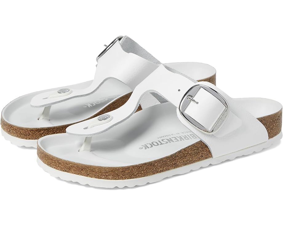 ビルケンシュトック バックル レザー 白色 ホワイト レディース 【 BIRKENSTOCK GIZEH BIG BUCKLE - LEATHER / WHITE LEATHER 】 サンダル