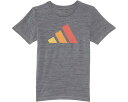 アディダス ロゴ Tシャツ チャコール 灰色 グレー ジュニア キッズ 【 ADIDAS KIDS SS POLY LOGO TEE / CHARCOAL GREY 】 ベビー マタニティ トップス カットソー(4)