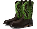 アリアット ブルーイン 茶色 ブラウン 緑 グリーン メンズ 【 ARIAT WORKHOG WIDE SQUARE TOE VENTTEK COMPOSITE / BRUIN BROWN GRASS GREEN 】 ブーツ