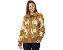 ペンドルトン フリース アイボリー レディース 【 PENDLETON FOXGLOVE RANGE FLEECE BOMBER / HARDING IVORY SADDLE 】(4)