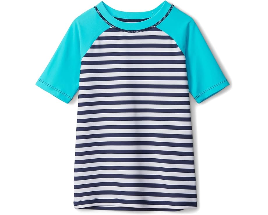 ハットレイ スリーブ 青色 ブルー 半袖 ジュニア キッズ 【 HATLEY KIDS UNDERWATER STRIPES SHORT SLEEVE RASHGUARD / BLUE 】 ベビー マタニティ 水着