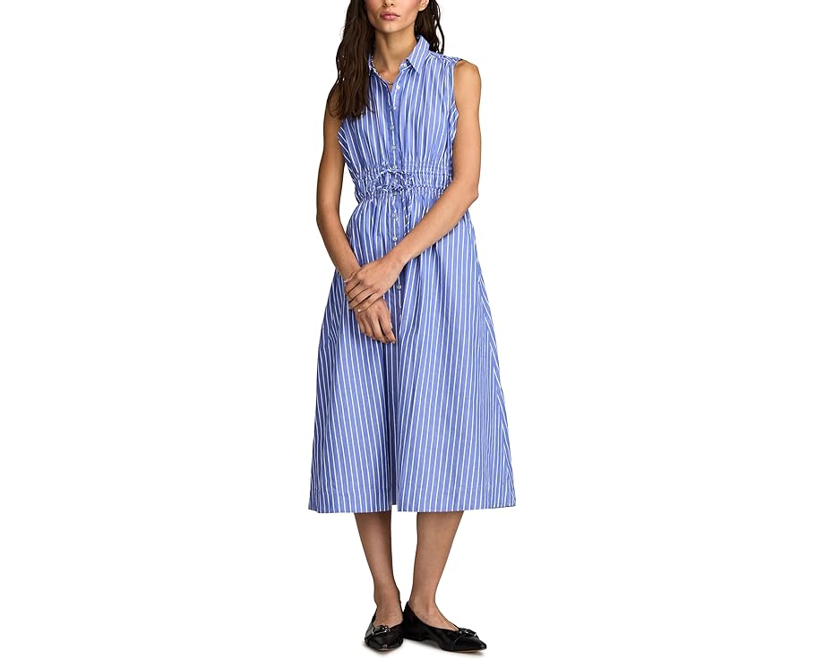 ラッキーブランド ドレス 青色 ブルー ストライプ レディース 【 LUCKY BRAND CINCH WAIST SHIRT DRESS / BLUE STRIPE 】 レディースファッション