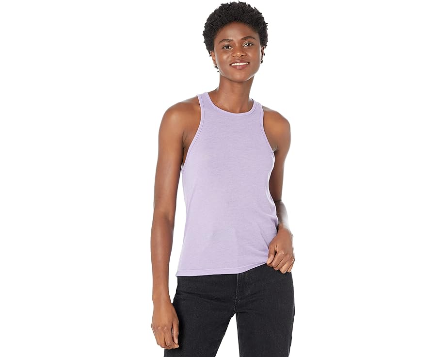 タンクトップ 紫 パープル レディース 【 MONROW SHEER RACER TANK / ASTER PURPLE 】 レディースファッション トップス Tシャツ カットソー