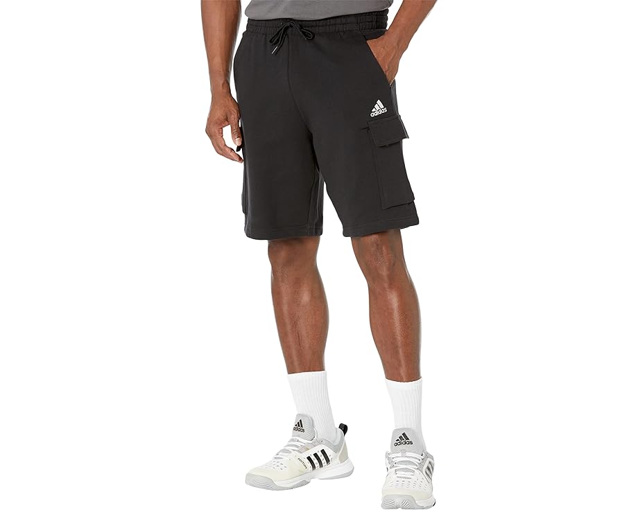 アディダス カーゴ ショーツ ハーフパンツ 黒色 ブラック カーゴショーツ メンズ 【 ADIDAS ESSENTIALS FRENCH TERRY CARGO SHORTS / BLACK 】 ブーツ