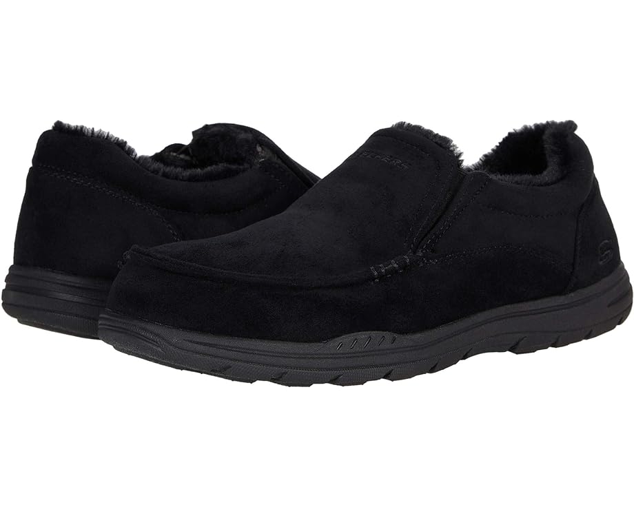 スケッチャーズ 黒色 ブラック メンズ 【 SKECHERS EXPECTED X - LARMEN / BLACK 】 ローファー