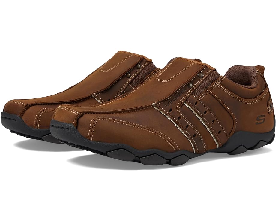 スケッチャーズ 茶色 ブラウン メンズ 【 SKECHERS DIAMETER / DARK BROWN 】 ローファー