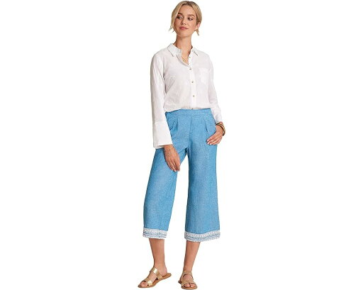 【★Fashion THE SALE★7/12午前10時迄】ハットレイ 青色 ブルー レディース 【 HATLEY CROPPED WIDE LEG PANTS - CHAMBRAY / BLUE 】 レディースファッション ボトムス パンツ 【★Fashion THE SALE★7/12午前10時迄】ハットレイ 青色 ブルー レディース 【 HATLEY CROPPED WIDE LEG PANTS - CHAMBRAY / BLUE 】 レディースファッション ボトムス パンツ