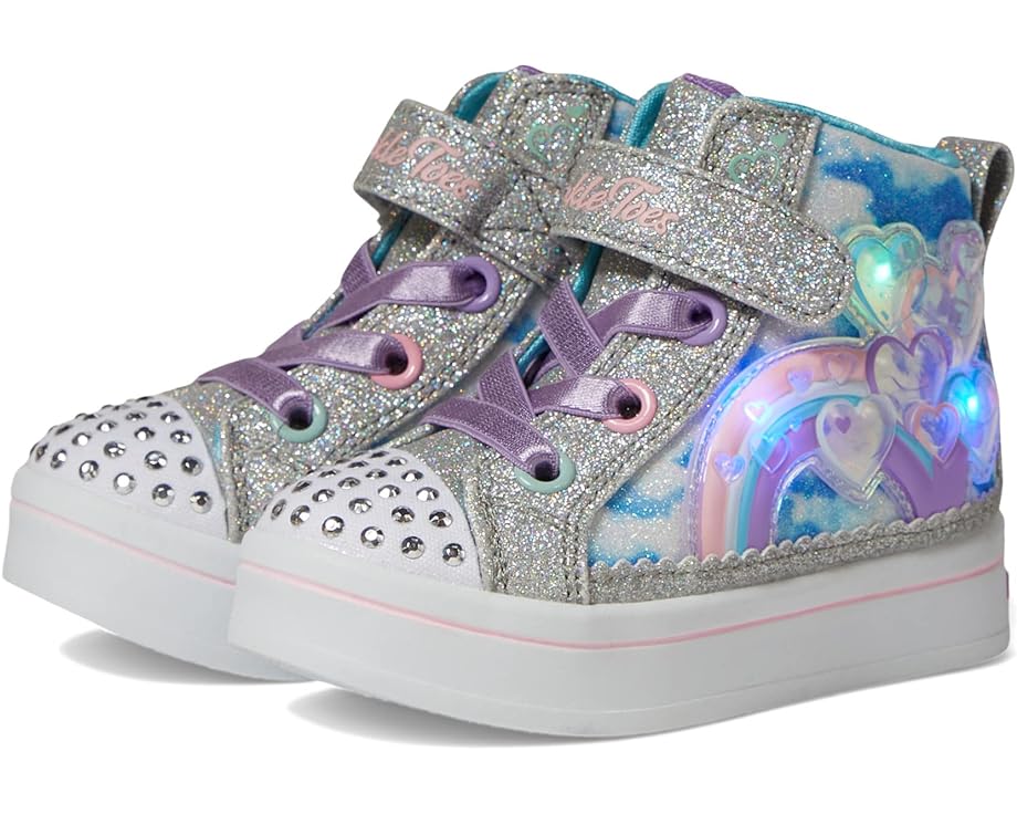 スケッチャーズ 青色 ブルー 2.0 ジュニア キッズ 【 SKECHERS KIDS TWINKLE TOE-TWI-LITES 314456N / LIGHT BLUE MULTI 】 ベビー マタニティ スニーカー