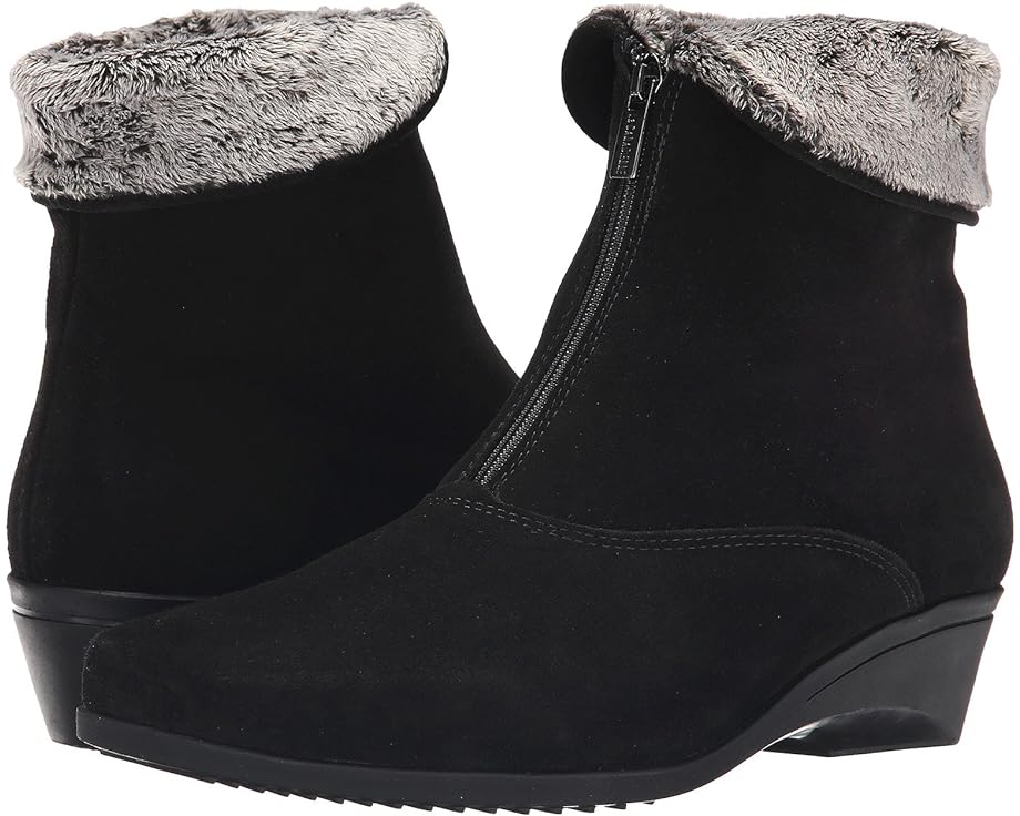 ロサンゼルス 黒色 ブラック スエード スウェード レディース 【 LA CANADIENNE EVITTA / BLACK SUEDE 】 ブーツ