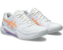 アシックス 白色 ホワイト スニーカー レディース 【 ASICS GEL-DEDICATE 8 PICKLEBALL / WHITE BRIGHT SUNSTONE 】