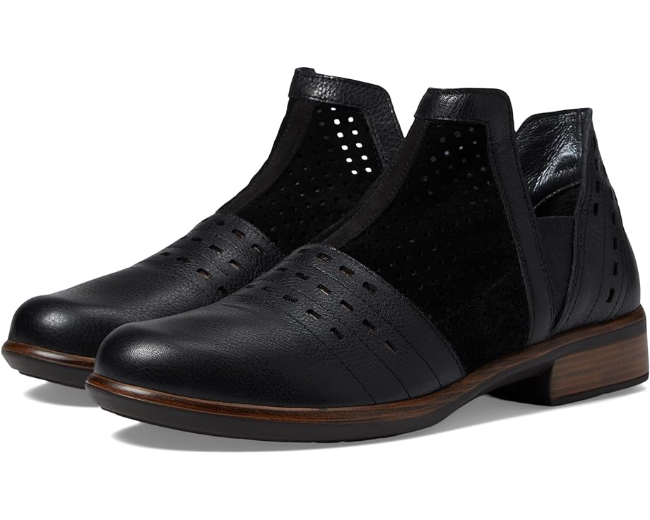 ナオト 黒色 ブラック スエード スウェード レディース 【 NAOT RIVOTRA / BLACK SUEDE PERFORATED SOF..