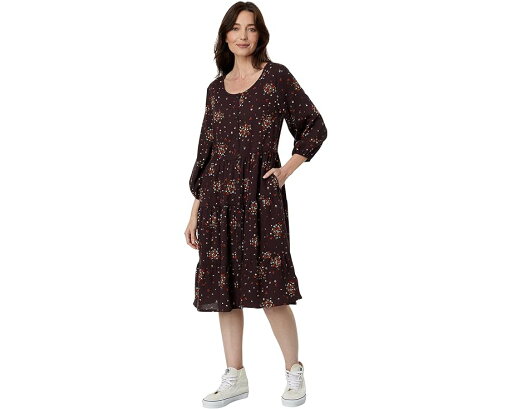 トードアンドコー スリーブ ドレス TOAD&CO 長袖 レディース 【 MANZANA TIERED LONG SLEEVE DRESS / CAROB FLORAL PRINT 】 レディースファッション トードアンドコー スリーブ ドレス TOAD&CO 長袖 レディース 【 MANZANA TIERED LONG SLEEVE DRESS / CAROB FLORAL PRINT 】 レディースファッション
