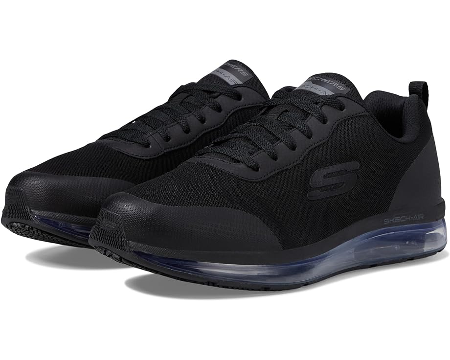スケッチャーズ ワーク スケッチャーズ 黒色 ブラック スニーカー メンズ 【 SKECHERS WORK SKECH-AIR SR CHAMNESS / BLACK 】