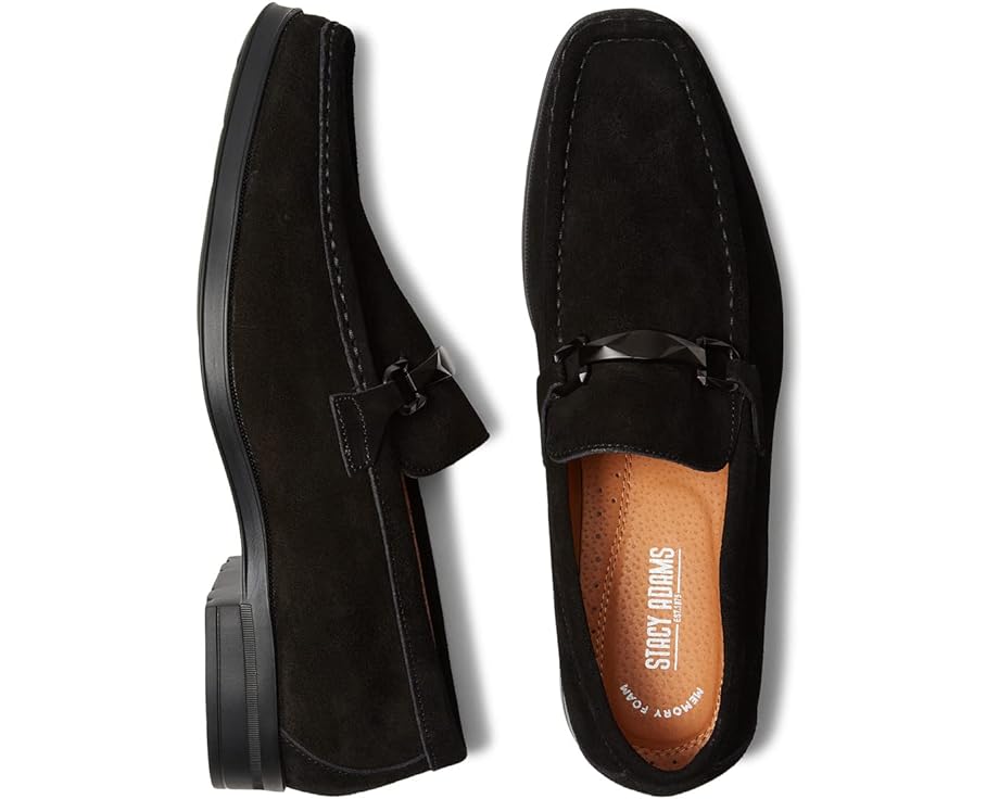 ステイシーアダムス アダムス スリッポン ローファー スニーカー 黒色 ブラック スエード スウェード メンズ 【 STACY ADAMS PARAGON SLIP-ON LOAFER / BLACK SUEDE 】
