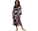 ナトリ サテン 黒色 ブラック レディース 【 N BY NATORI JAIPUR SATIN ROBE / BLACK MULTI 】 インナー 下着 ナイ...