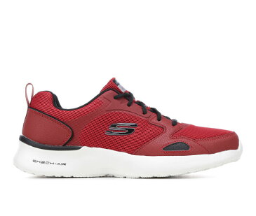 スケッチャーズ メンズ スニーカー 運動靴 赤 レッド 黒色 ブラック MEN'S スニーカー 【 RED SKECHERS 232292 AIR DYNAMIGHT RUNNING SHOES BLACK 】