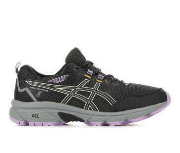 アシックス レディース スニーカー 運動靴 WOMEN'S スニーカー 【 ASICS GEL 8 TRAIL RUNNING SHOES BLK GRY LAV 】