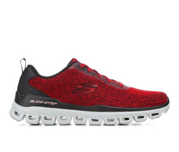 スケッチャーズ メンズ グライド スニーカー 運動靴 赤 レッド 黒色 ブラック MEN'S スニーカー 【 RED SKECHERS 232328 GLIDE STEP RUNNING SHOES BLACK 】