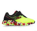 フィラ ストラップ スニーカー 運動靴 黄色 イエロー 赤 レッド BOYS' & ジュニア キッズ 【 YELLOW RED FILA LITTLE KID BIG GALAXIA 4 STRAP MASHUP RUNNING SHOES BLK 】