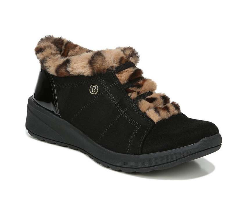 ビジーズ レディース ウィンター 黒色 ブラック ヒョウ柄 レオパード WOMEN'S 【 BZEES GOLDEN WINTER BOOTIES BLACK LEOPARD 】