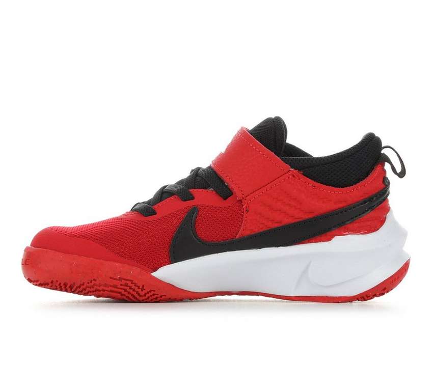 ナイキ チーム バスケットボール スニーカー 運動靴 BOYS' ジュニア キッズ 【 TEAM NIKE LITTLE KID HUSTLE D10 BASKETBALL SHOES UNIVRED BLK WHT 】