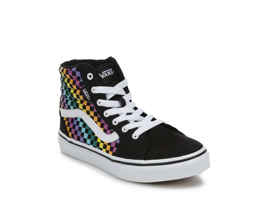 【★スーパーSALE★9/11深夜2時迄】ヴァンズ バンズ 虹色 レインボー GIRLS' & ジュニア キッズ 【 VANS LITTLE KID BIG FILMORE PLATFORM HIGHTOP SNEAKERS RAINBOW MINICHK 】