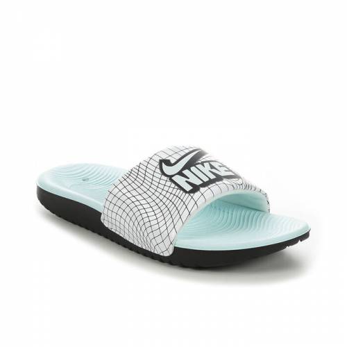 ナイキ パワー GIRLS' & ジュニア キッズ 【 POWER NIKE LITTLE KID BIG KAWA UP SPORT SLIDES WHT GLACIERBLUE 】