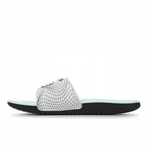 ナイキ パワー GIRLS' & ジュニア キッズ 【 POWER NIKE LITTLE KID BIG KAWA UP SPORT SLIDES WHT GLACIERBLUE 】