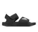 アディダス アディレッタ サンダル 黒色 ブラック 白色 ホワイト BOYS' & ジュニア キッズ 【 ADIDAS LITTLE KID BIG ADILETTE SANDALS BLACK WHITE 】