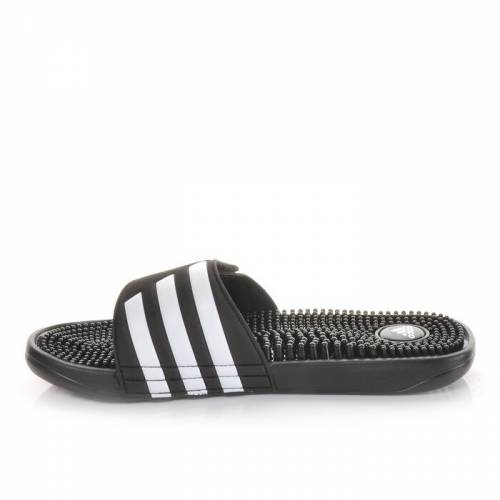 アディダス メンズ 黒色 ブラック 白色 ホワイト MEN'S 【 ADIDAS ADISSAGE SPORT SLIDES BLACK WHITE 】