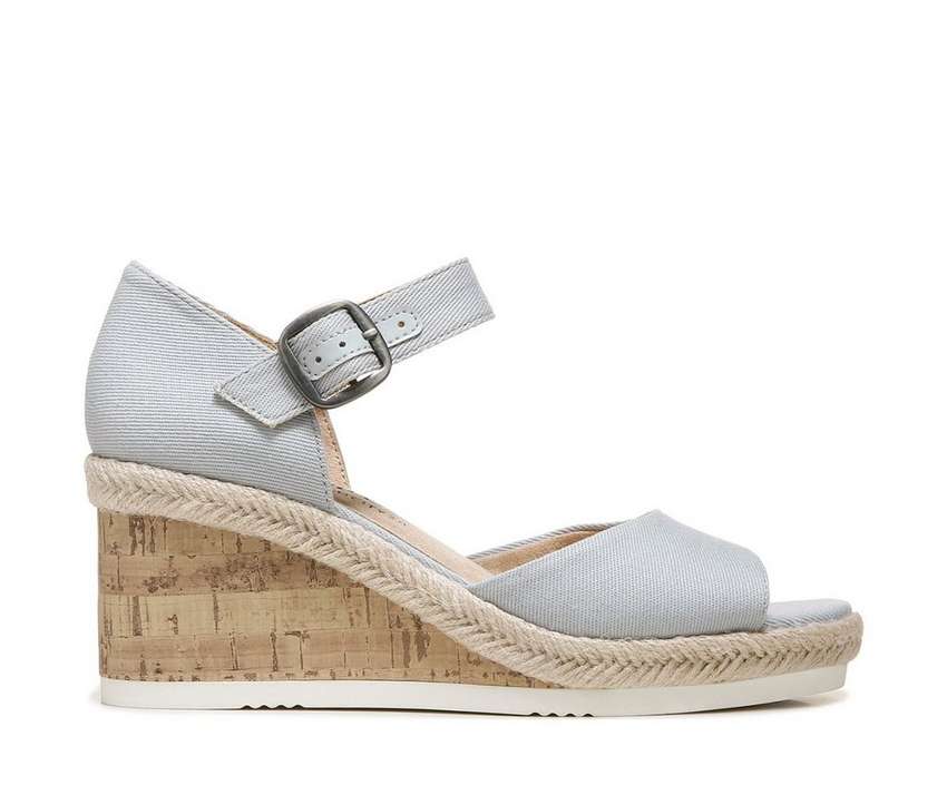 ライフストライド レディース ウェッジ サンダル パール 青色 ブルー WOMEN'S 【 LIFESTRIDE GO FOR IT SUSTAINABLE WEDGE SANDALS PEARL BLUE 】