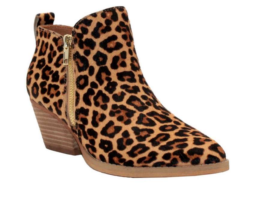 レディース ウェスタン ヒョウ柄 レオパード WOMEN'S 【 VERY VOLATILE GRACEMONT WESTERN ANKLE BOOTIES TAN LEOPARD 】