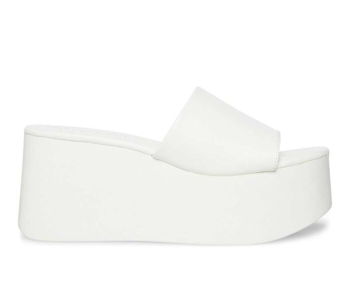 マッデンガール スティーブマッデン レディース ウェッジ サンダル 白色 ホワイト WOMEN'S 【 MADDEN GIRL CAKE PLATFORM WEDGE SANDALS WHITE PARIS 】