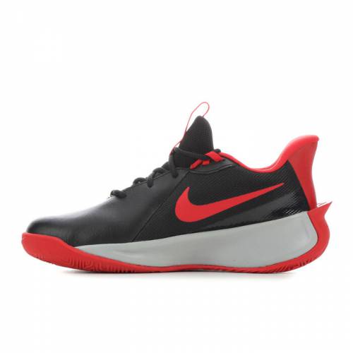 ナイキ チーム クイック バスケットボール スニーカー 運動靴 BOYS' ジュニア キッズ 【 TEAM QUICK NIKE BIG KID HUSTLE 3 BASKETBALL SHOES BLK UNIVRED GRY 】