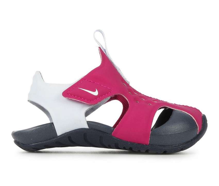 ナイキ ベビー 赤ちゃん用 サンダル 灰色 グレー GIRLS' & ジュニア キッズ 【 NIKE INFANT TODDLER BABY SUNRAY PROTECT 2 WATER SANDALS FIREBERRY GREY 】