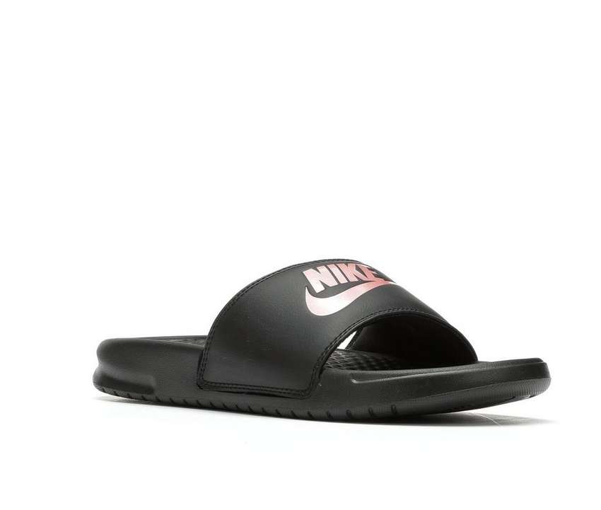 ナイキ レディース ベナッシ サンダル 黒色 ブラック ローズ WOMEN'S 【 ROSE NIKE BENASSI JDI SPORT SLIDES BLACK GLD 】