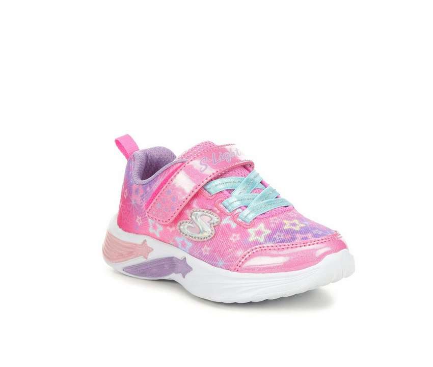 スケッチャーズ ベビー 赤ちゃん用 ピンク GIRLS' ジュニア キッズ 【 PINK SKECHERS TODDLER STAR SPARKS LIGHTUP SNEAKERS MULTI 】