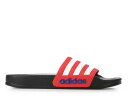 アディダス アディレッタ 黒色 ブラック 赤 レッド KIDS' & ジュニア キッズ 【 RED ADIDAS LITTLE KID BIG ADILETTE SHOWER SPORT SLIDES BLACK WHT 】