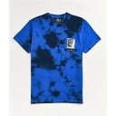 CROSS COLOURS 青色 ブルー ネクタイ Tシャツ レディース 【 CROSS COLOURS X TUPAC ALL SMILES BLUE TIE DYE TSHIRT 】