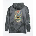 ローズ 黒色 ブラック ネクタイ フーディー パーカー レディース 【 EMPYRE GIRL EMPYRE JASMINE ROSE SKULL BLACK TIE DYE HOODIE / ASSORTED 】 メンズファッション トップス