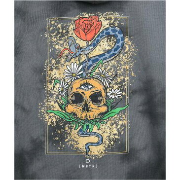 ローズ 黒色 ブラック ネクタイ フーディー パーカー レディース 【 ROSE EMPYRE JASMINE SKULL BLACK TIE DYE HOODIE ASSORTED 】